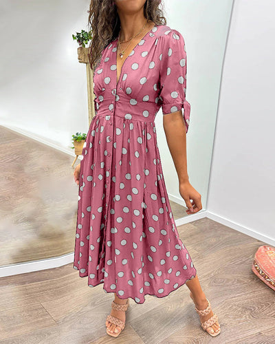 LETYCJA – Elegant Polka Dot Dress