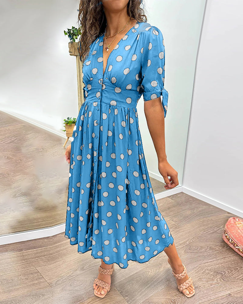 LETYCJA – Elegant Polka Dot Dress