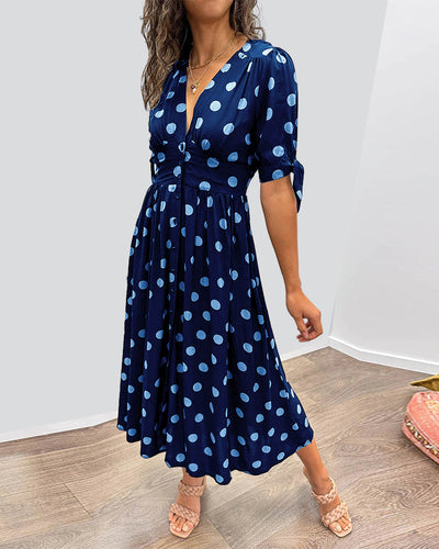 LETYCJA – Elegant Polka Dot Dress