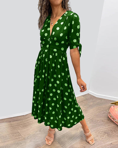 LETYCJA – Elegant Polka Dot Dress