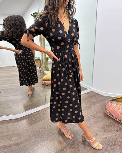 LETYCJA – Elegant Polka Dot Dress