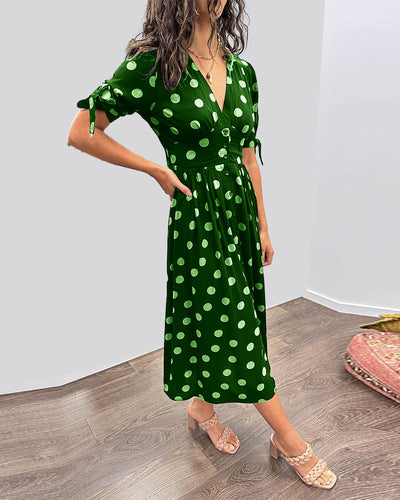 LETYCJA – Elegant Polka Dot Dress