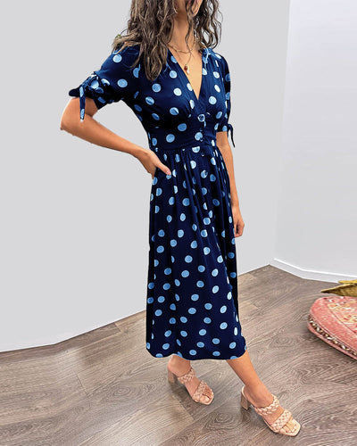 LETYCJA – Elegant Polka Dot Dress