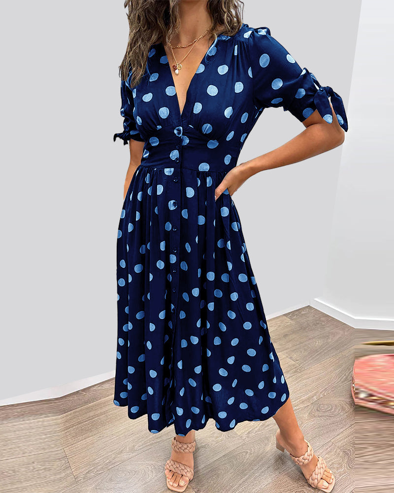 LETYCJA – Elegant Polka Dot Dress