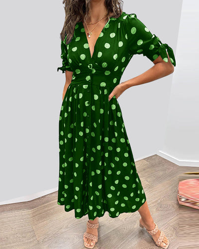 LETYCJA – Elegant Polka Dot Dress