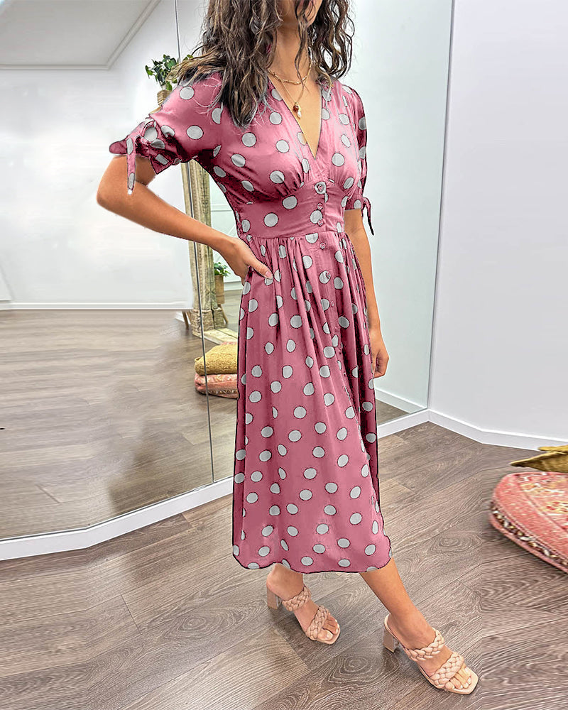 LETYCJA – Elegant Polka Dot Dress
