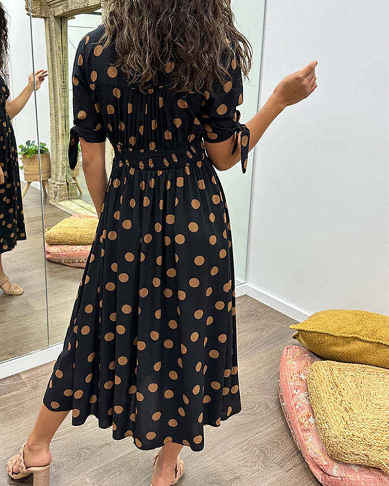 LETYCJA – Elegant Polka Dot Dress
