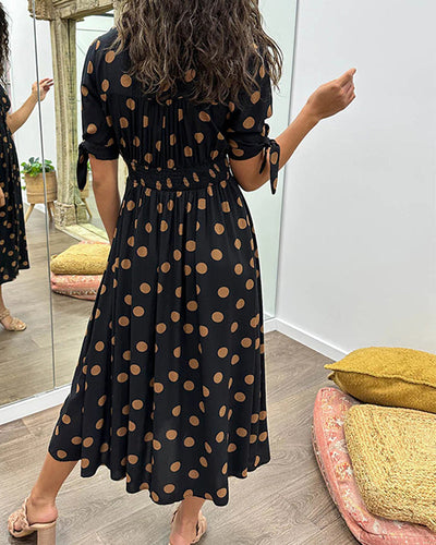 LETYCJA – Elegant Polka Dot Dress