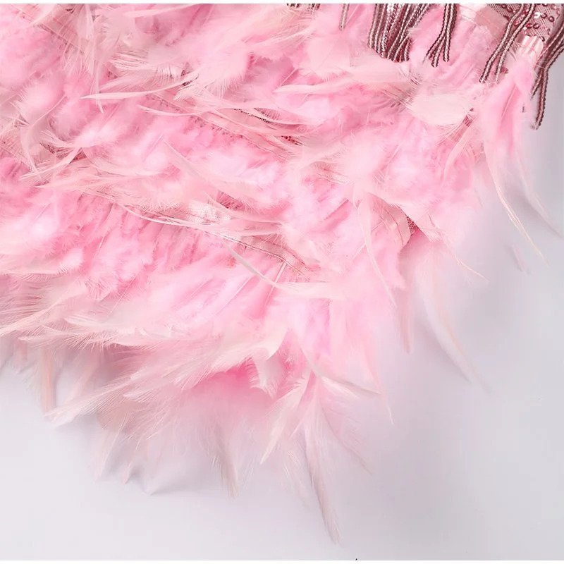 Élora – Luxe Feather Dress