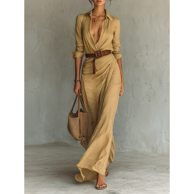 Valeria Maxi – Timeless Elegance with Belt