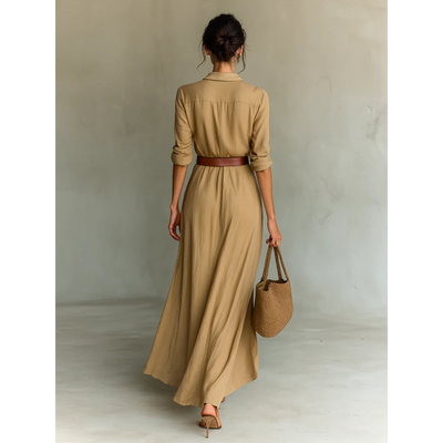 Valeria Maxi – Timeless Elegance with Belt