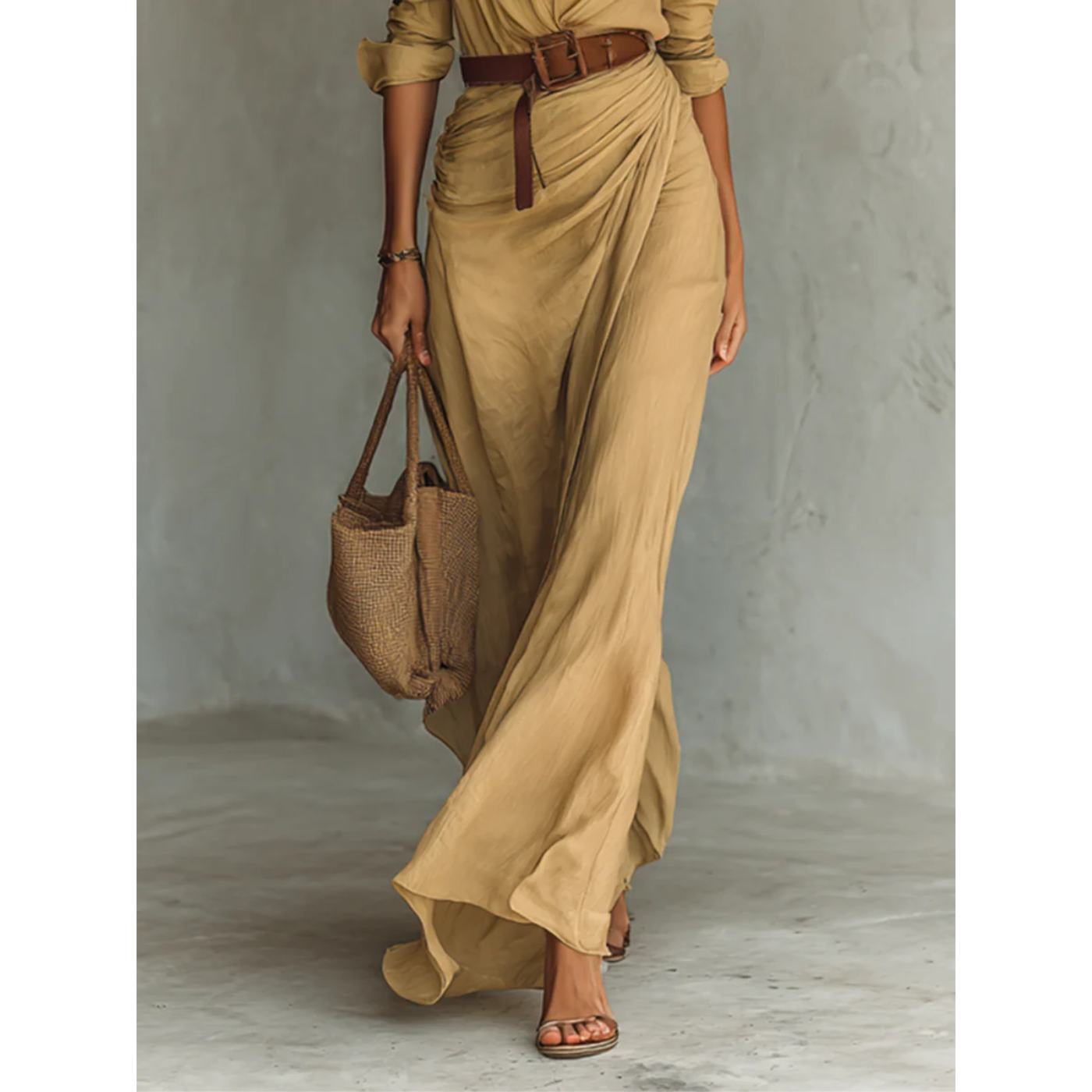 Valeria Maxi – Timeless Elegance with Belt