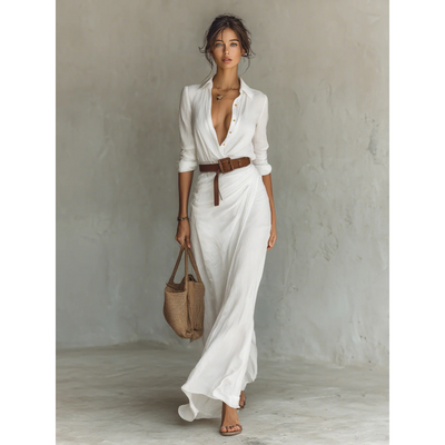Valeria Maxi – Timeless Elegance with Belt
