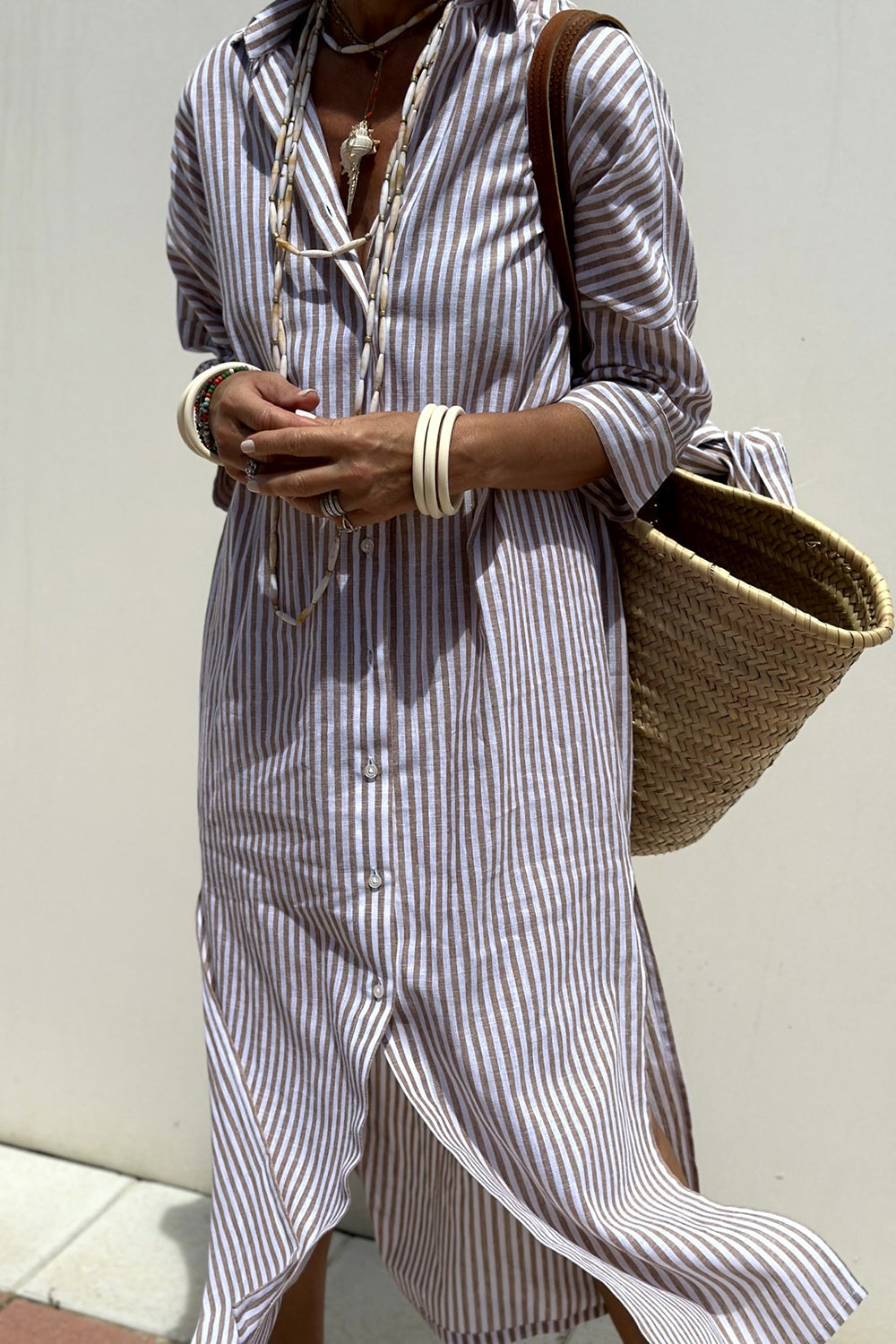 Sophira | Timeless Striped Shirt Dress