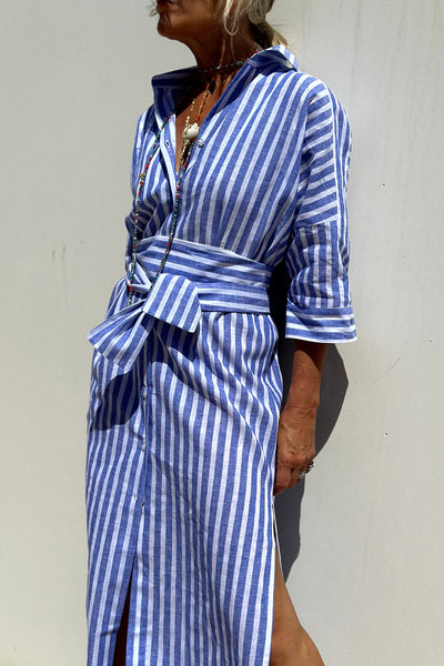 Sophira | Timeless Striped Shirt Dress