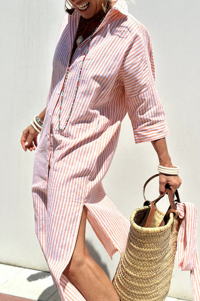 Sophira | Timeless Striped Shirt Dress